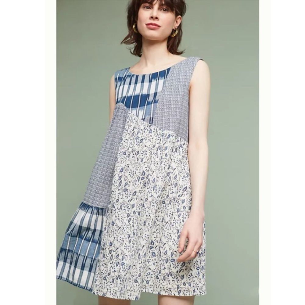 Anthropologie Holding Horses Ivy Floral Patchwork Dress Cottagecore Prairie